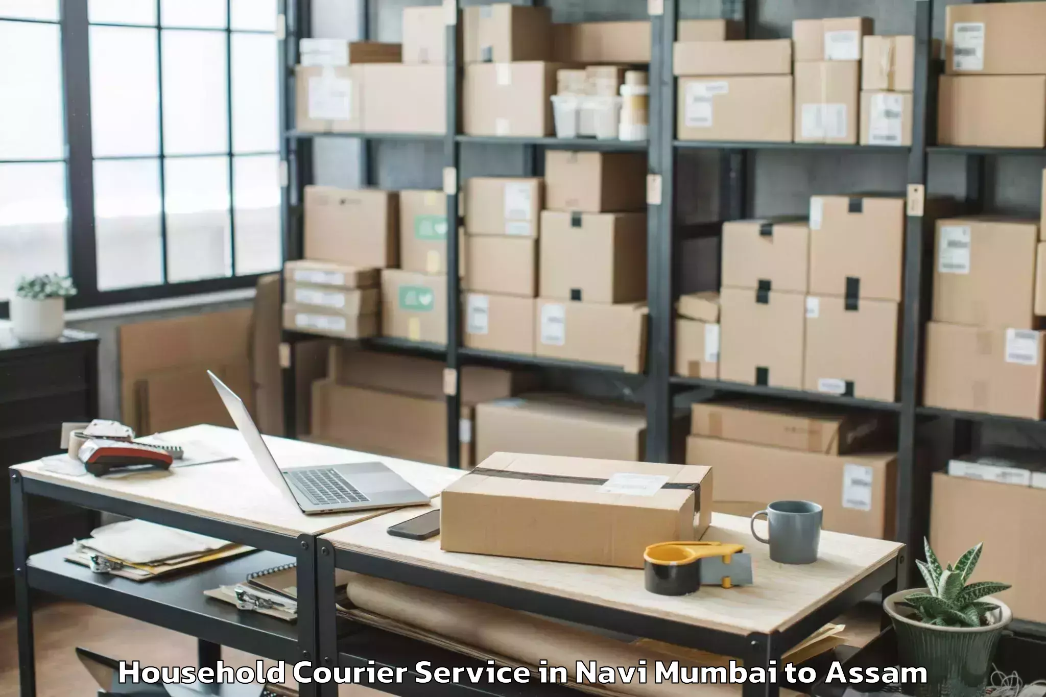 Easy Navi Mumbai to Dhubri Household Courier Booking